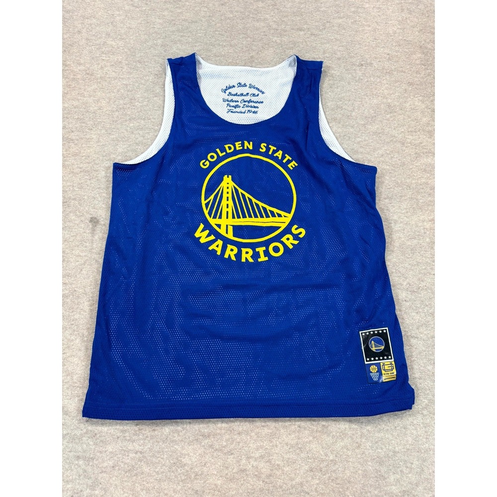 Ultra Game Golden State Warriors Tank Top Mens Blue White Mesh NBA Basketball L